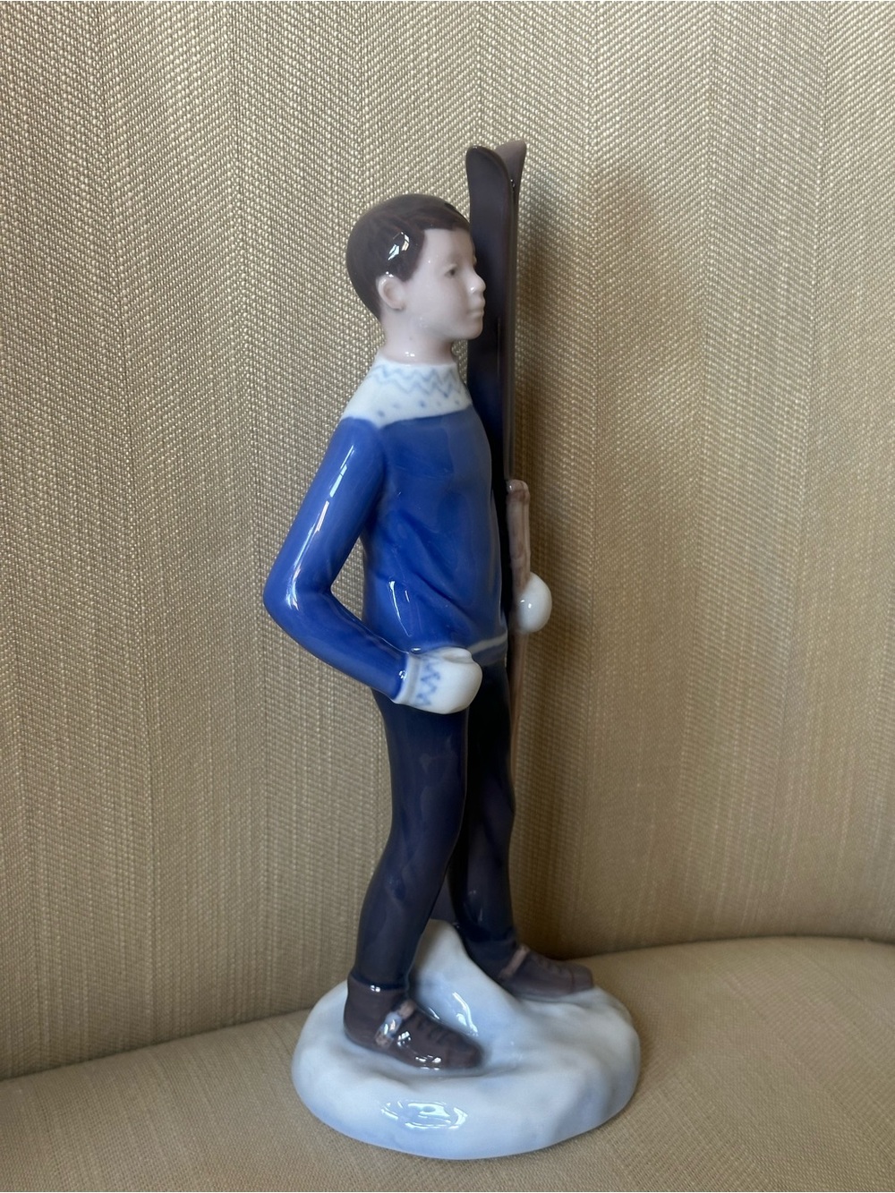 Bing & Grondahl Porcelain Boy Skier Figurine No. 2358 flawless - Picture 6 of 9